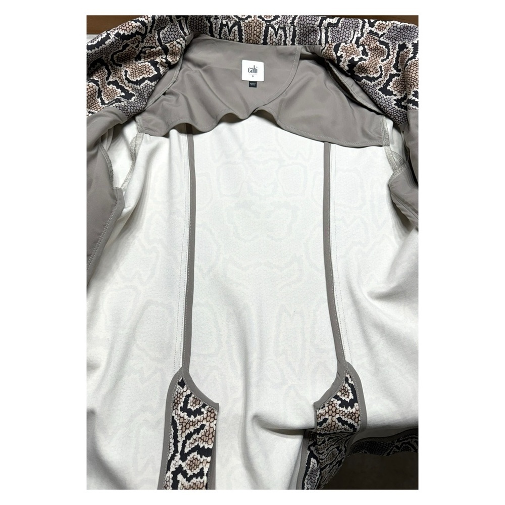 Cabi Python Print Double Breasted Blazer Jacket 3… - image 7